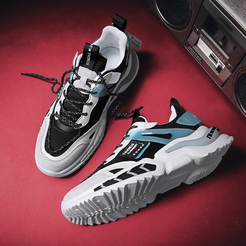 Black Breathable Mesh Slip-On Men's Walking & Gym Sneakers