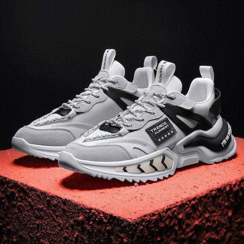 Black Breathable Mesh Slip-On Men's Walking & Gym Sneakers