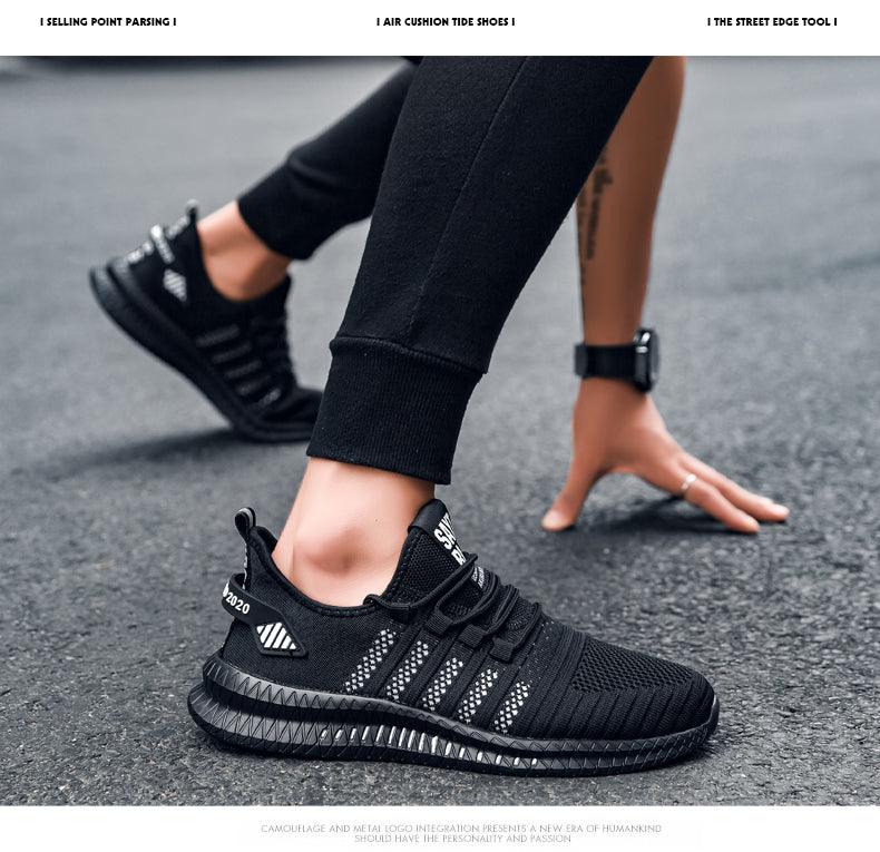 Men's Lightweight Knit Sport Sneakers - Modern Athletic Shoes