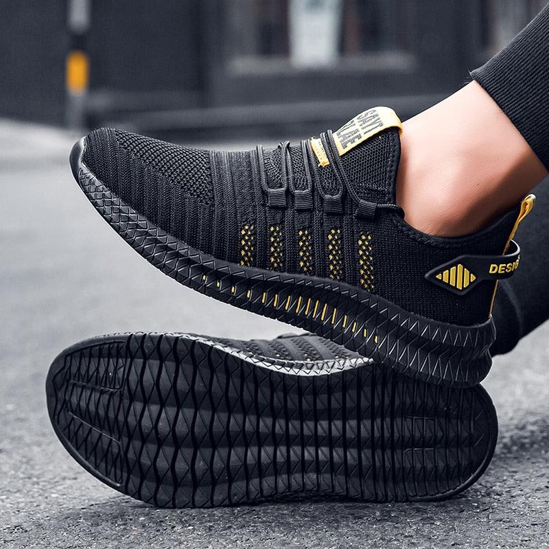 Men's Lightweight Knit Sport Sneakers - Modern Athletic Shoes