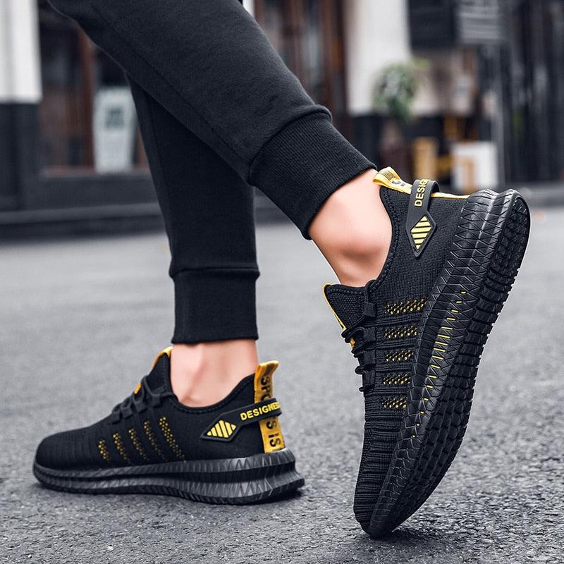 Men's Lightweight Knit Sport Sneakers - Modern Athletic Shoes