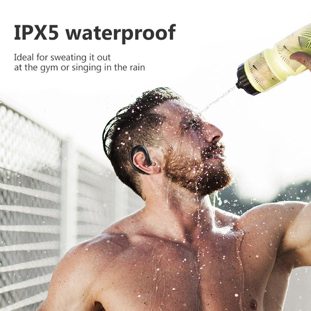 IPX7 Waterproof Wireless Bone Conduction Headphones with Mic