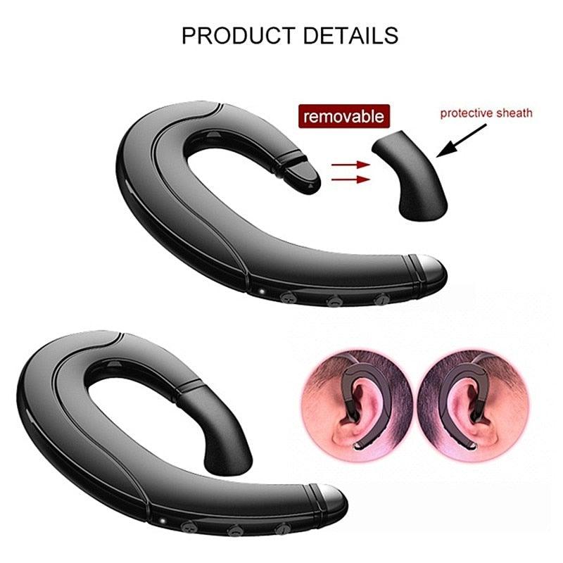 IPX7 Waterproof Wireless Bone Conduction Headphones with Mic