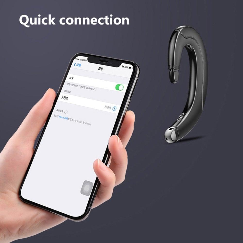 IPX7 Waterproof Wireless Bone Conduction Headphones with Mic