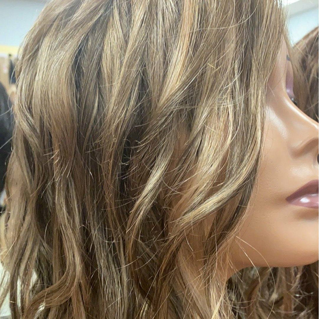 Runway Waves Women's Long Layered Wig - Auburn and Platinum Blonde