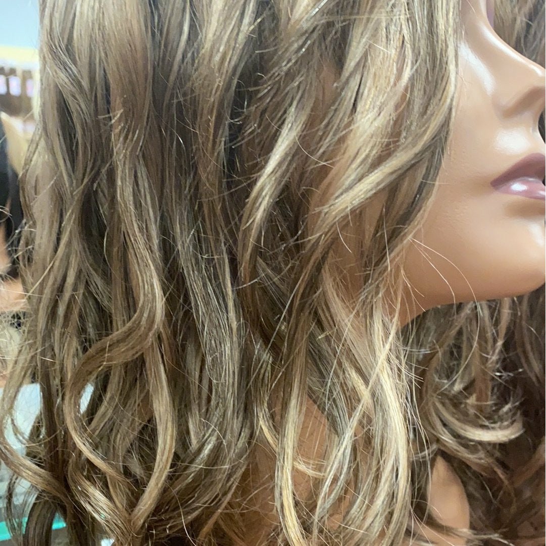 Runway Waves Women's Long Layered Wig - Auburn and Platinum Blonde