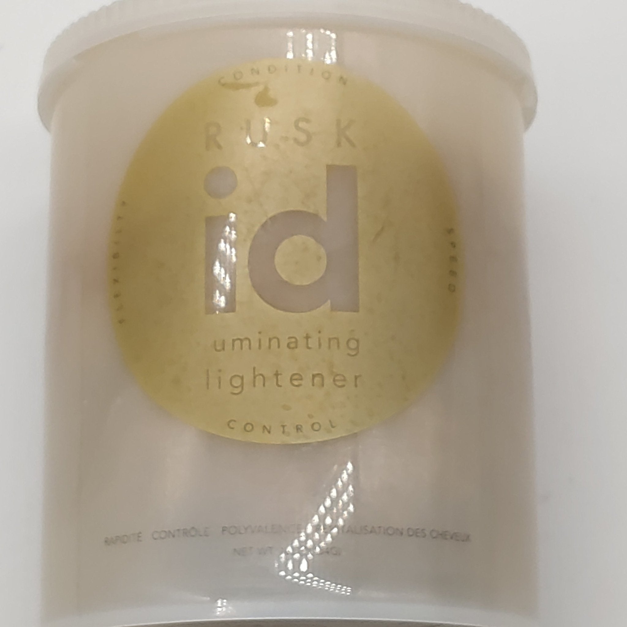 Rusk Luminating Lightener Powder 16 oz container for professional hair lightening
