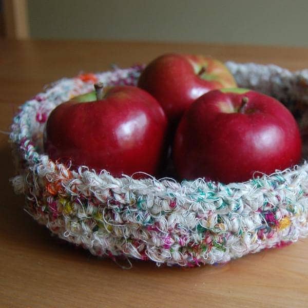 Rustic Crochet Basket Pattern - Boho Farmhouse Home Storage