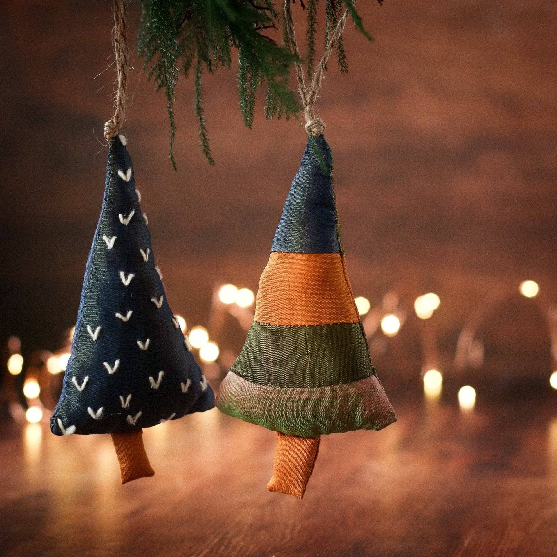 Handmade Rustic Christmas Trees DIY Cotton Sewing Kit