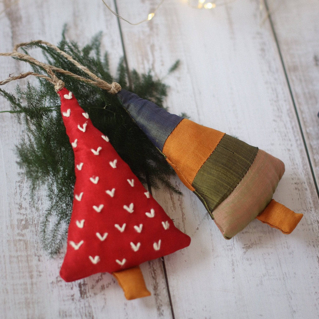 Rustic Christmas Trees Sewing Pattern, Farmhouse Fabric Decor