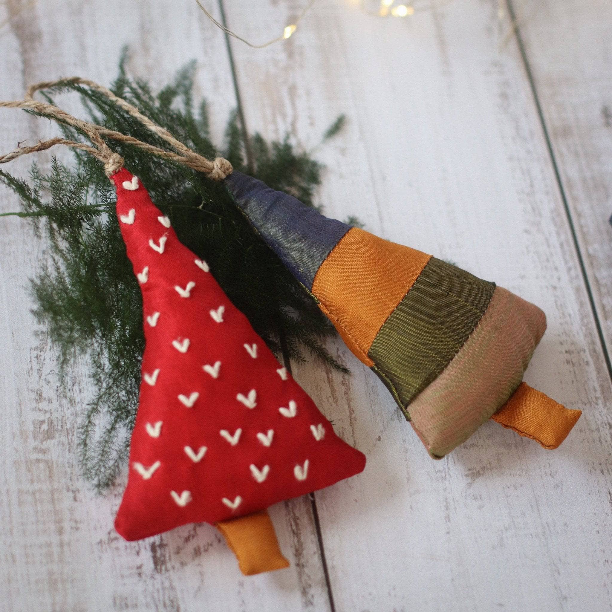 Rustic Christmas Trees Sewing Pattern, Farmhouse Fabric Decor