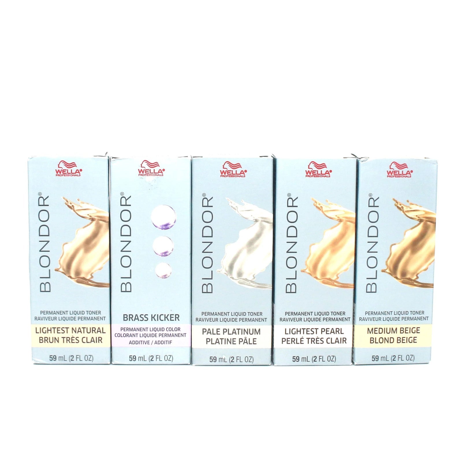 Wella Pro Blondor Permanent Liquid Toner /01 Medium Beige bottle for professional blonde hair toning