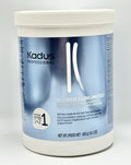 Jar of Kadus Professional Blondes Unlimited Creative Lightening Powder in metallic blue and white packaging.