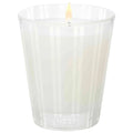 Grapefruit Striped Glass Candle - Modern Fresh Citrus Scent