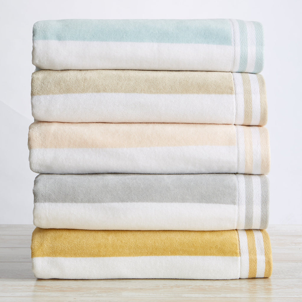 Striped Cabana Beach Towel 100% Cotton Ultra-Soft Pool Towel - Image 36