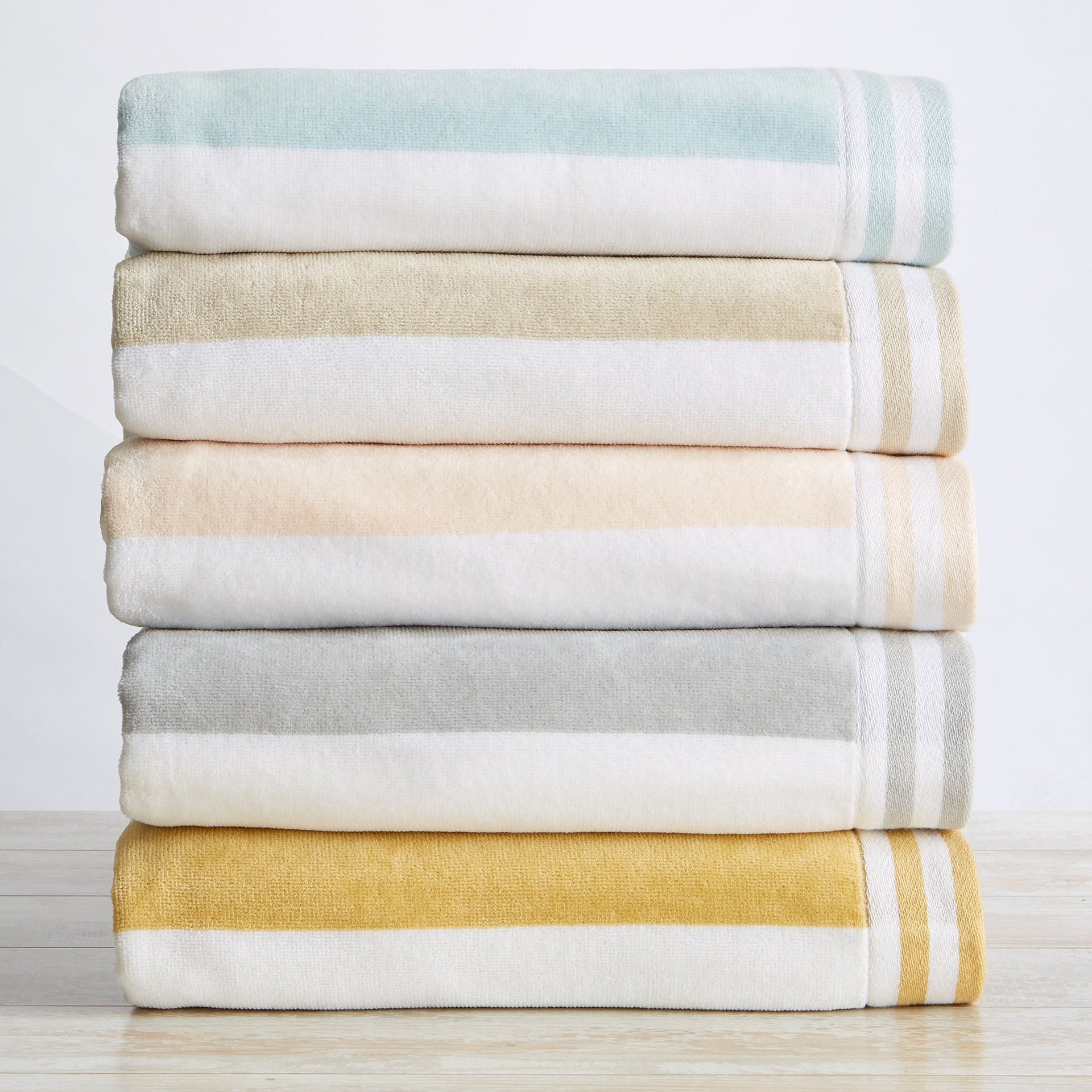 Striped Cabana Beach Towel 100% Cotton Ultra-Soft Pool Towel - Image 36