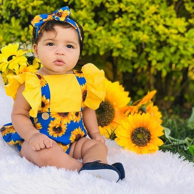 Girls' Sleeveless Cotton Jumpsuit with Suspenders