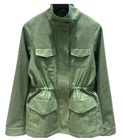Fashionable Women's Drawstring Waist Jacket 2020 Fall/Winter