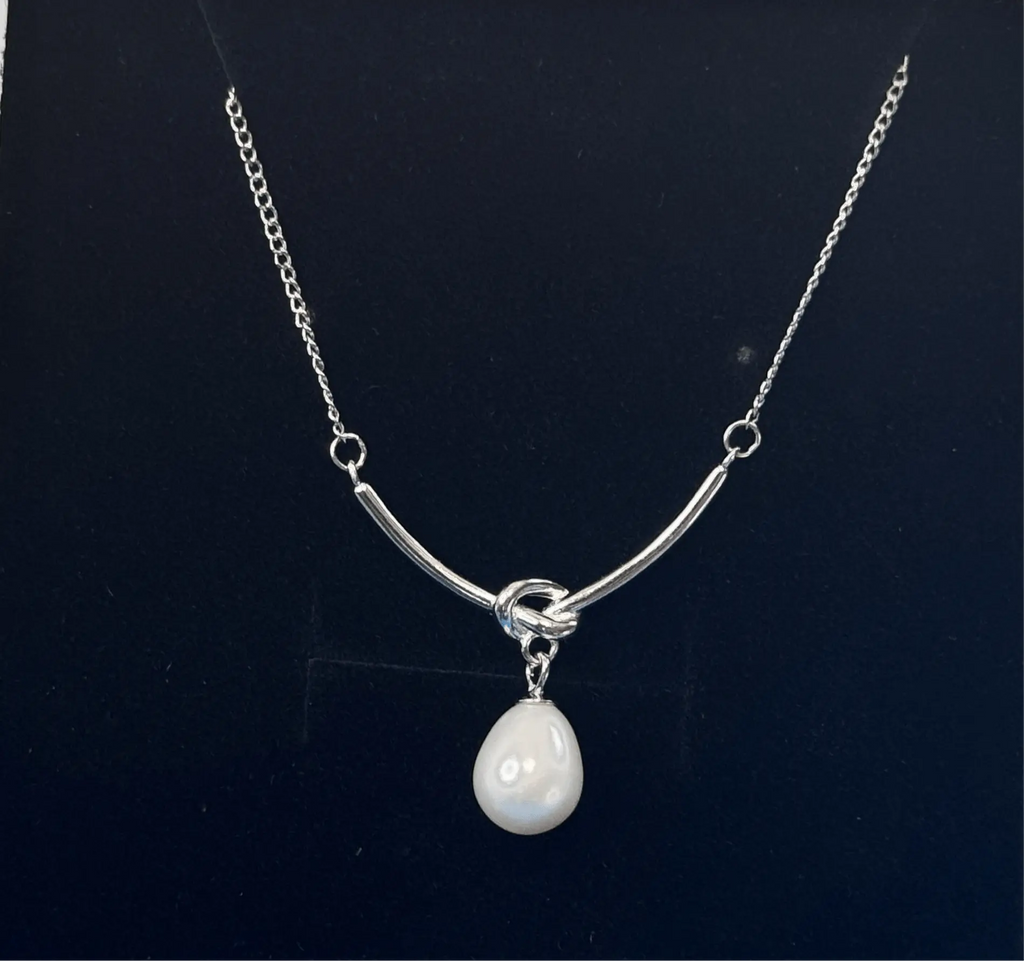 S925 Knot Pearl Pendant Necklace – Elegant S925 Knot Necklace & Pearl Pendant