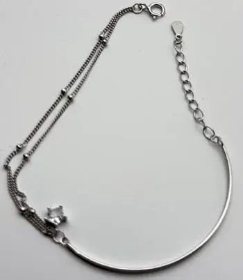S925 Silver Bangled Bracelet – Elegant S925 Bangle & Double Silver Bracelet