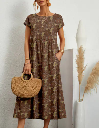 Women's Loose Cotton Linen Sleeveless Summer Dress