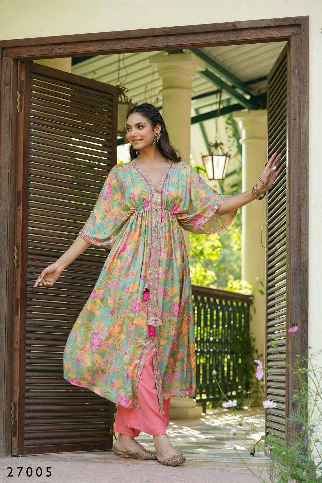 Anya Women's Casual Multi Print Mull Cotton Co-ord Set