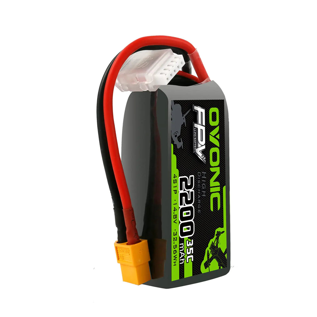 OVONIC 4s Lipo Battery 35C 2200mAh 14.8V Lipo Battery with XT60 Connector for Airplane RC Quadcopter Helicopter FPV Drone