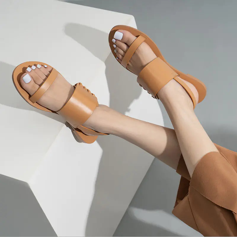 Women's Flat Breathable Beach Sandals with Adjustable Strap - Image 3