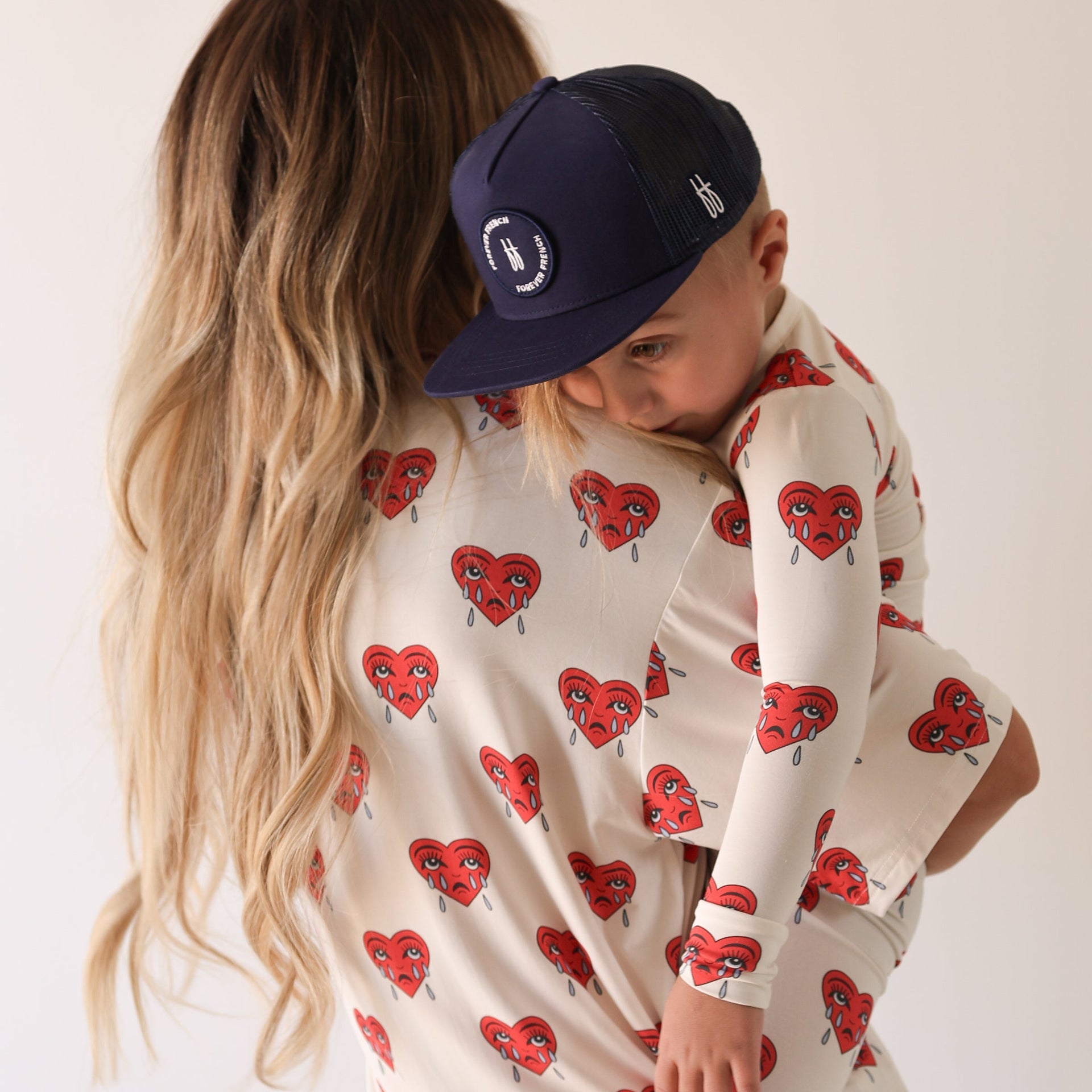 Women's Short Sleeve Bamboo Pajama Set in Sad Girl Print - Image 9
