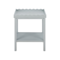 Hallie Scalloped Side Table in Blue Mist
