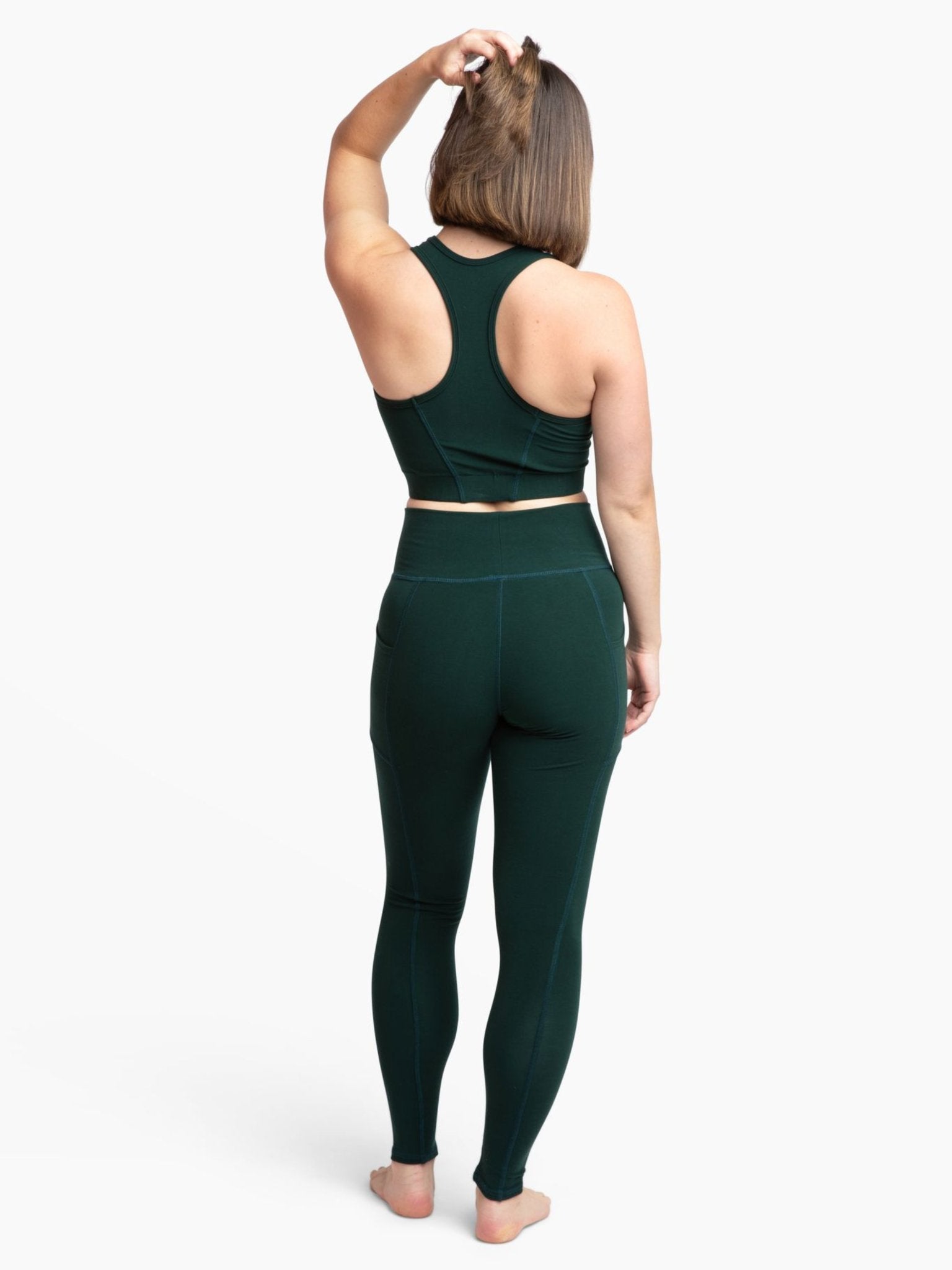 High-Rise Plant-Based Pocket Leggings for Yoga and Everyday Wear