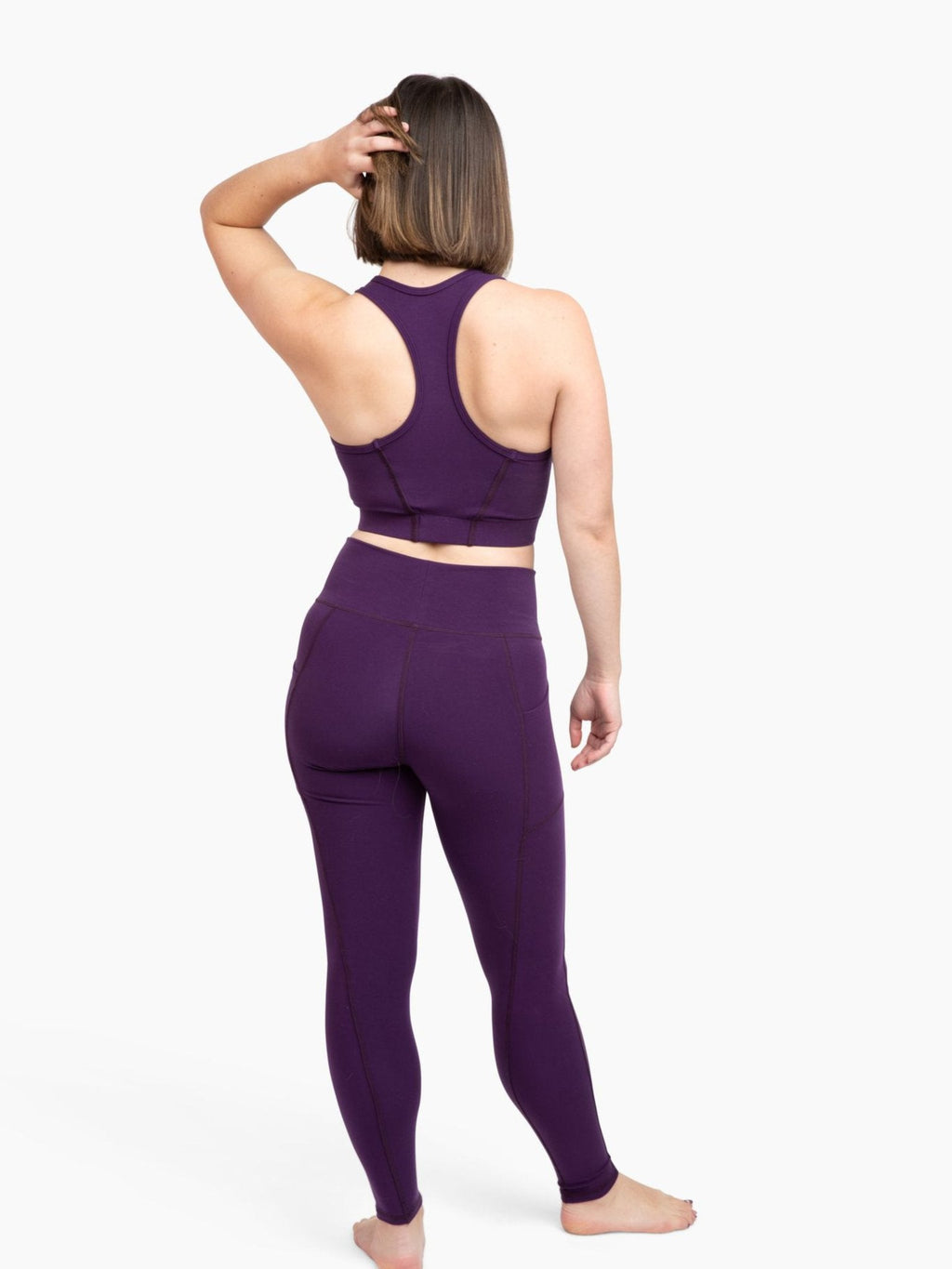 High-Rise Plant-Based Pocket Leggings for Yoga and Everyday Wear