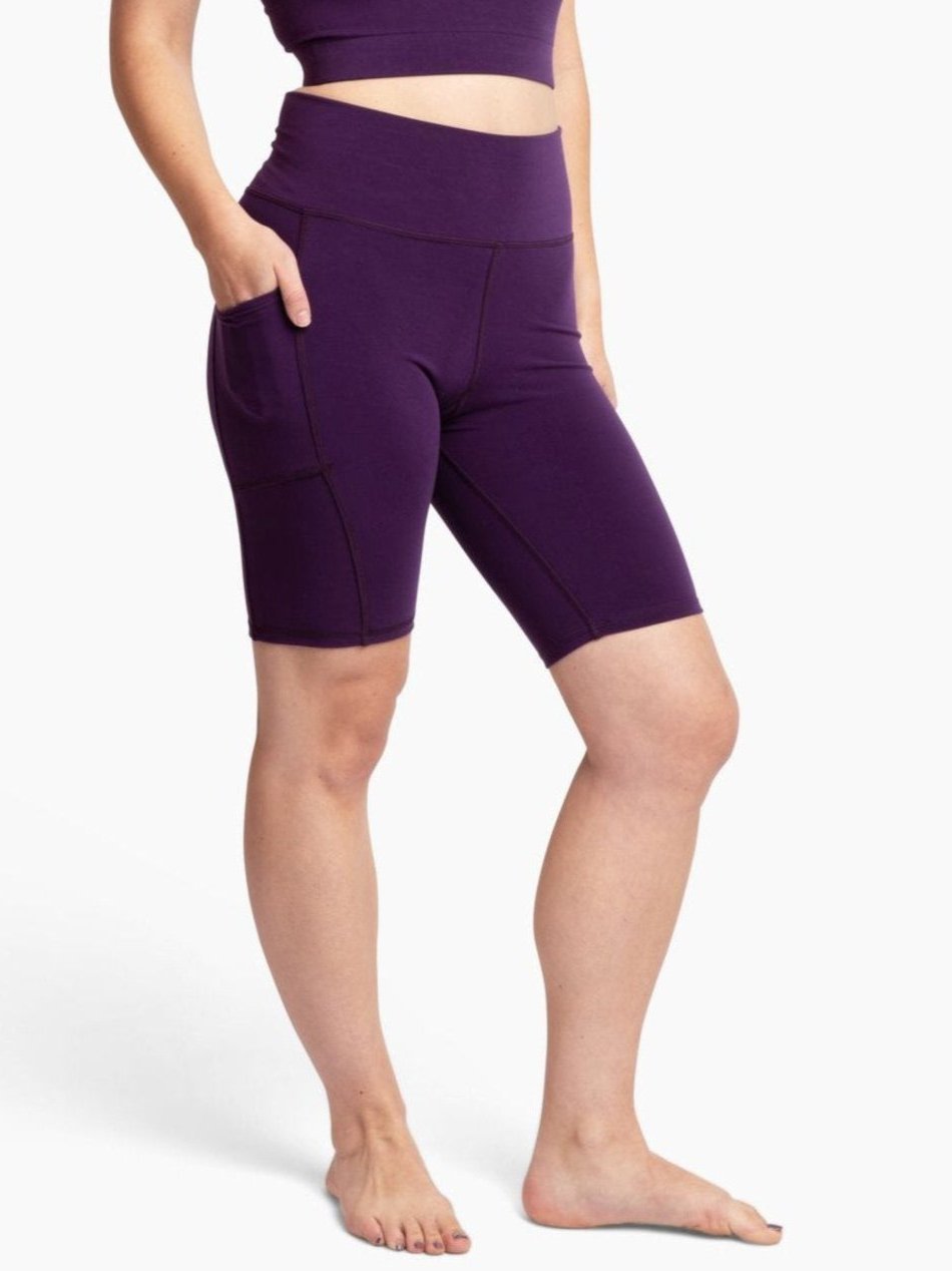 Women's High-Rise Pocket Bike Shorts in Sustainable Plant Fabric