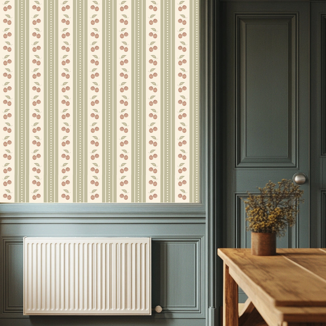 Arista Peel and Stick Wallpaper – Blush Pink, Cream & Sage Green