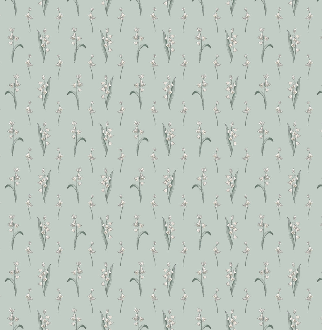 Bria Floral Removable Wallpaper in Beige, Pale Blue and Green