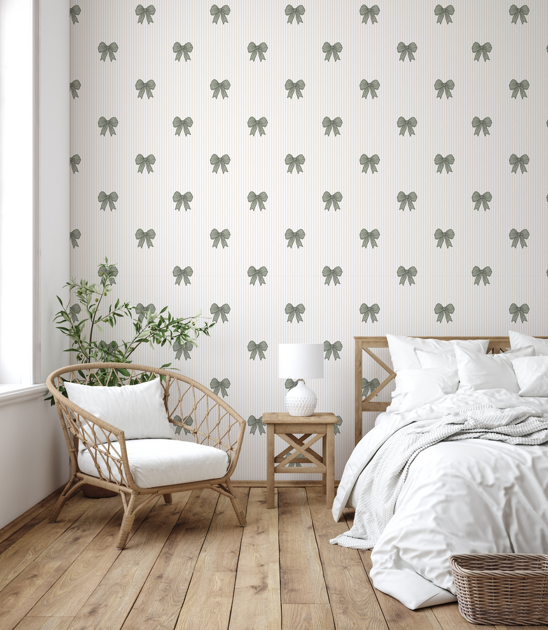 Shayla Wallpaper in Cream, Light Blue and Taupe