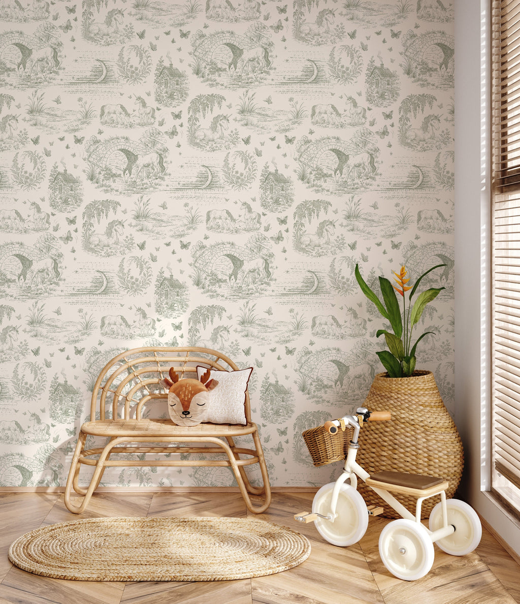 Locket Floral Removable Wallpaper by The Feral Flower