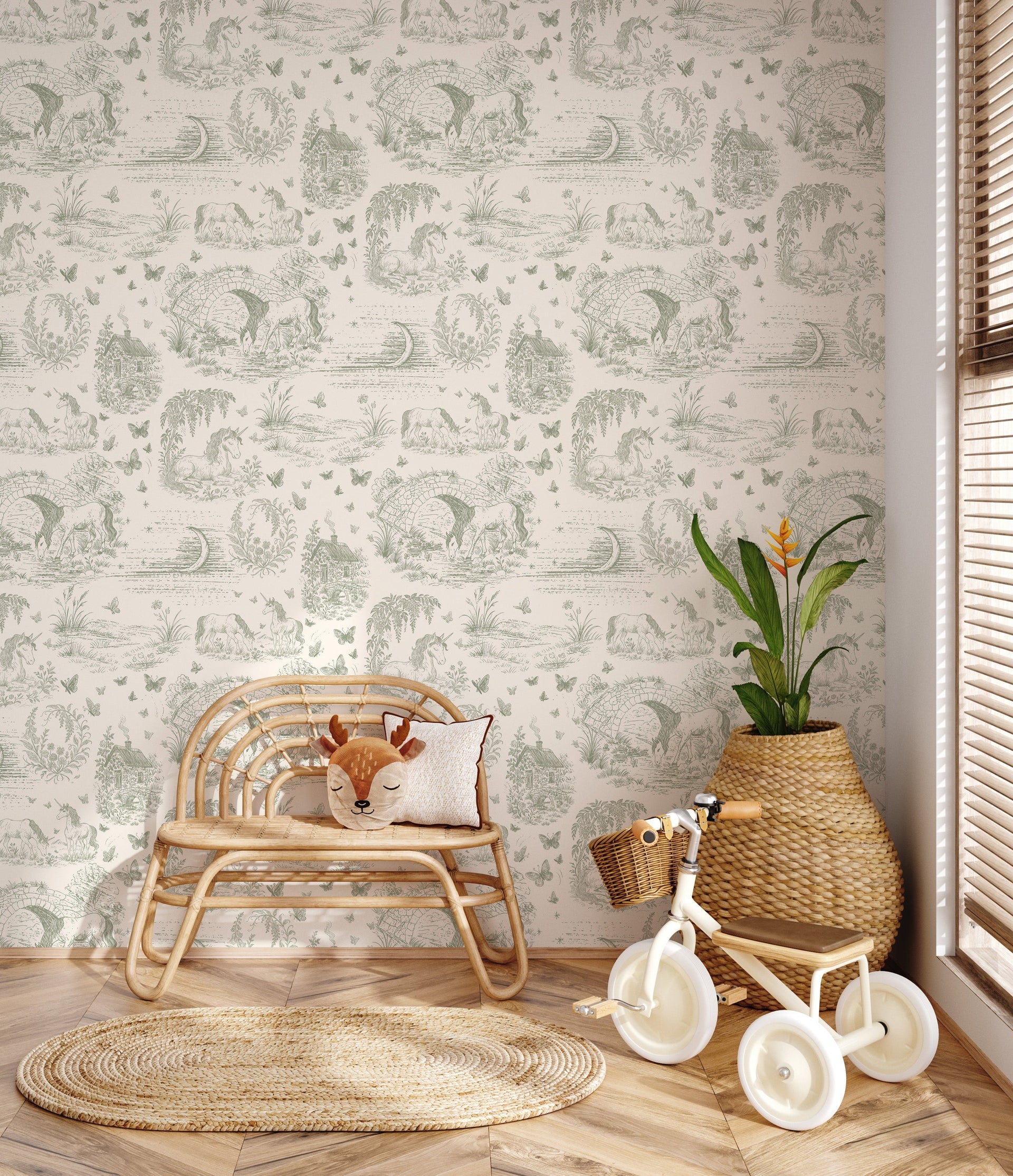 Locket Floral Removable Wallpaper by The Feral Flower