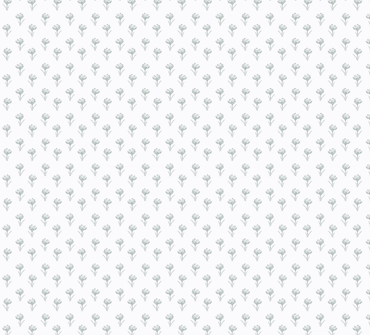 Anita Floral Wallpaper in White and Sage-Green Minimalist