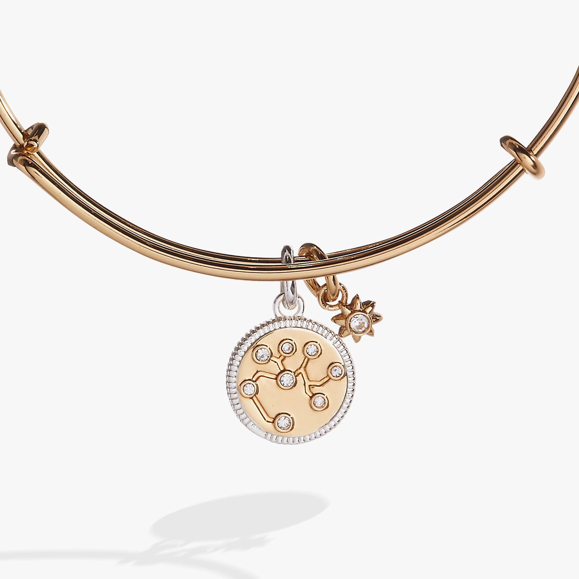 Sagittarius Zodiac Charm Bangle with Crystal Constellation