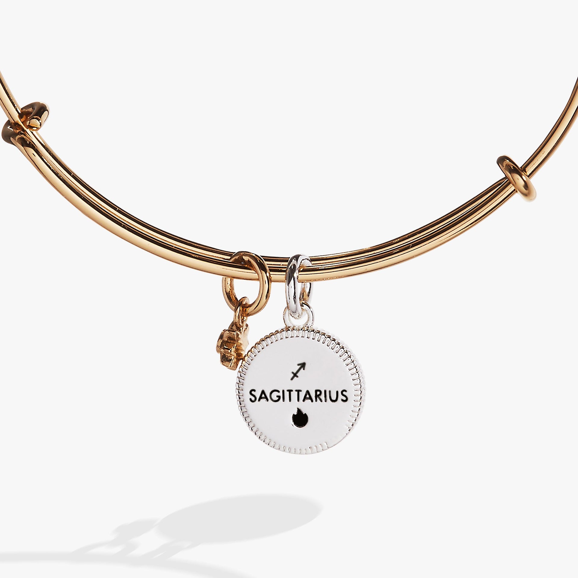 Sagittarius Zodiac Charm Bangle with Crystal Constellation
