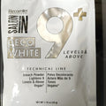 A professional-grade container of Salonin Deco White Bleach Powder 1.76 oz for hair lightening.