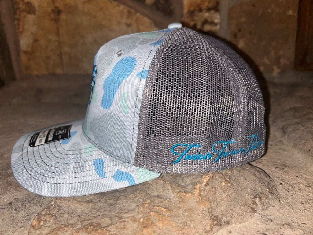 Custom Embroidered Trucker Hat in Camouflage
