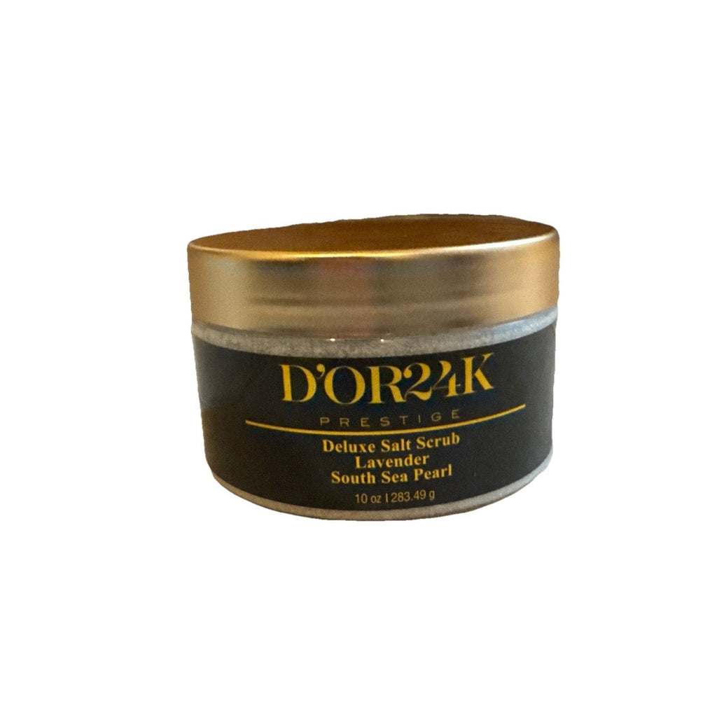 D'OR 24K Lavender Salt Scrub jar for body exfoliation