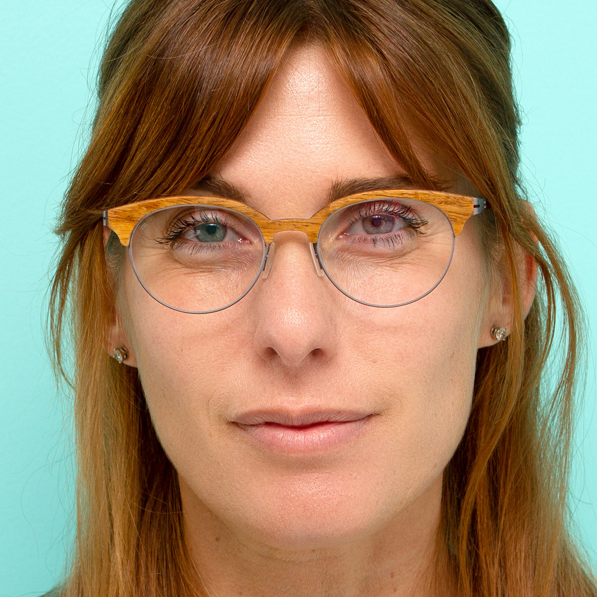 Grayton Round Wood and Metal Eyeglasses for Men and Women