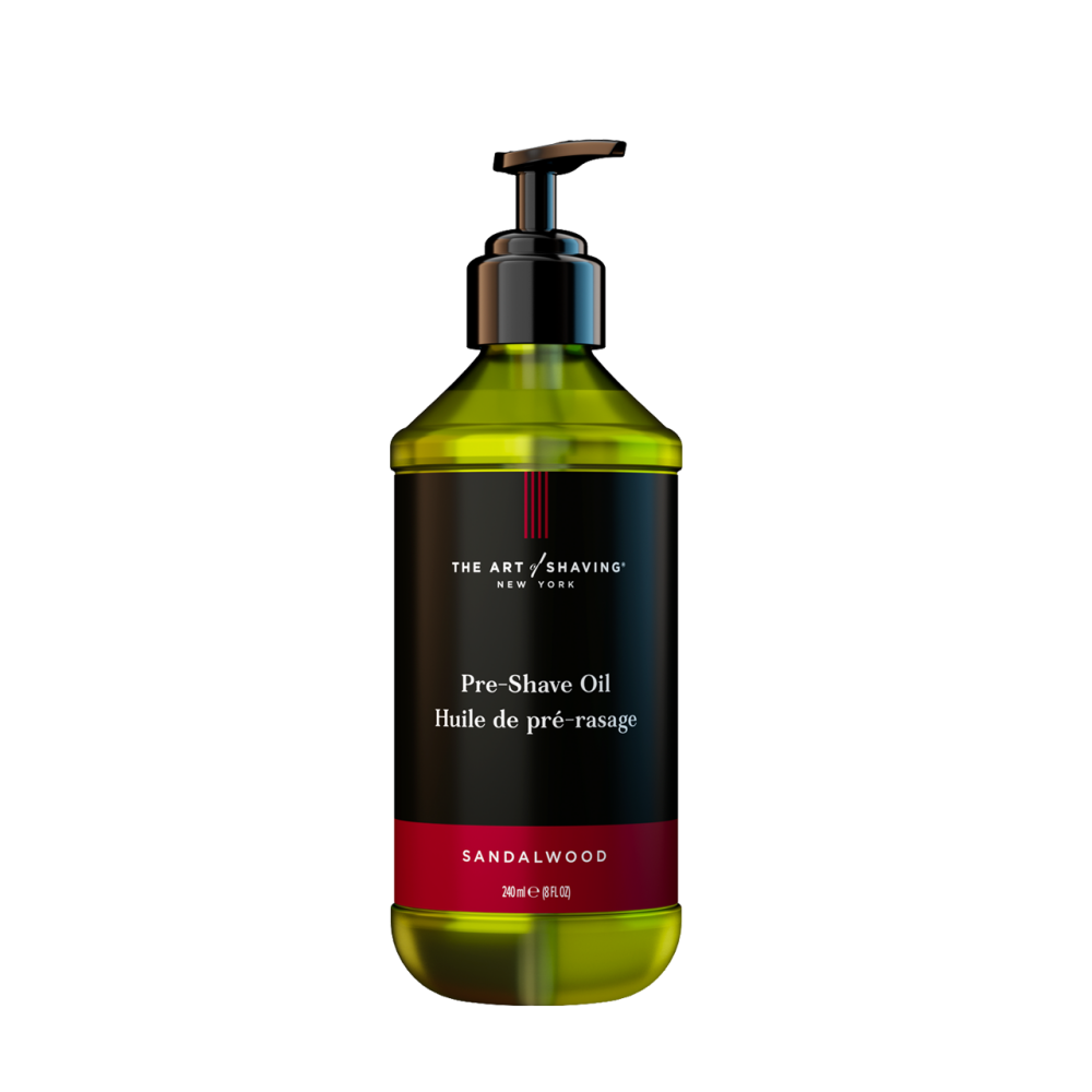 The Art of Shaving Sandalwood Pre-Shave Oil with pump dispenser