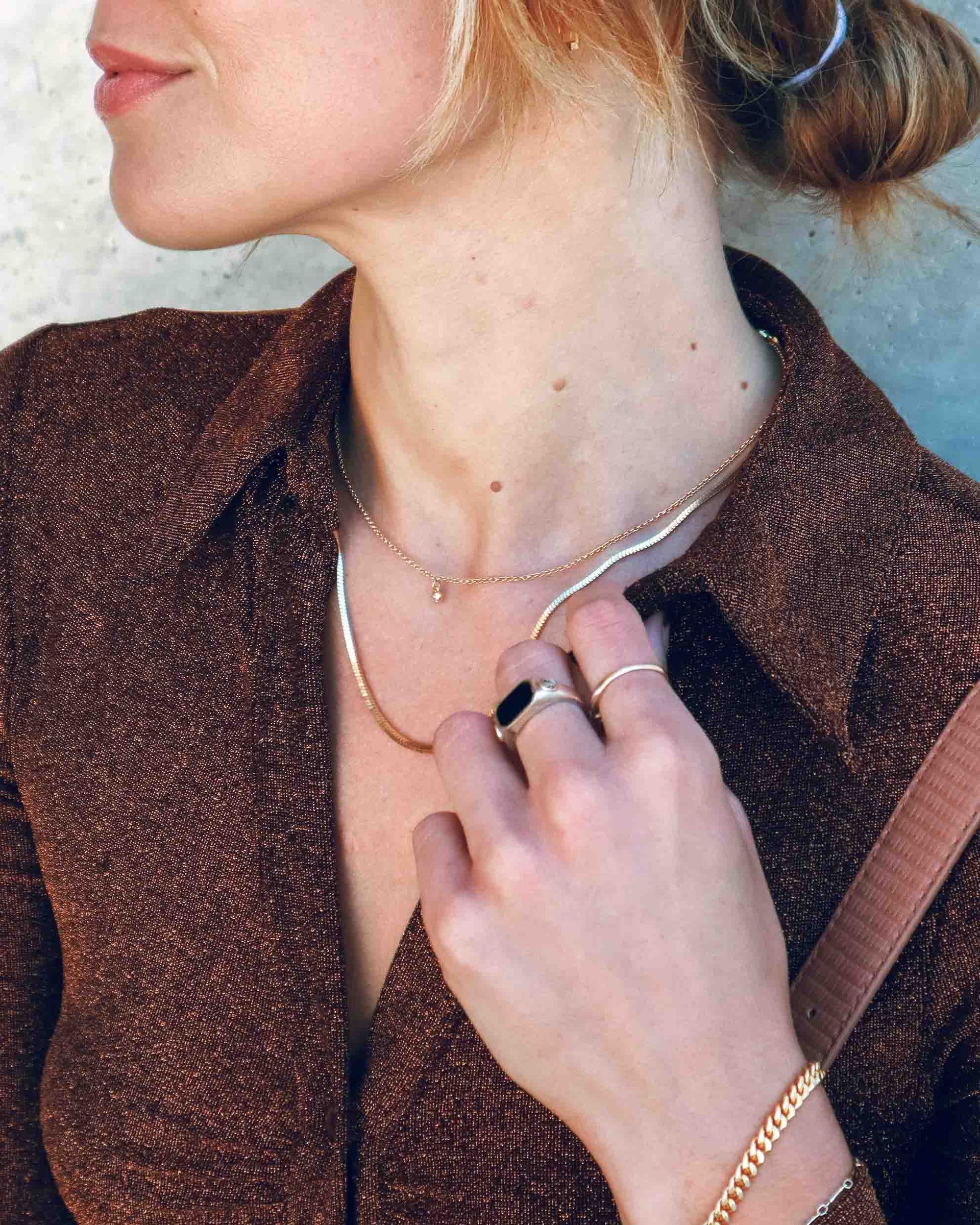 Sapphire Style Pendant Necklace in 14k Gold Finish