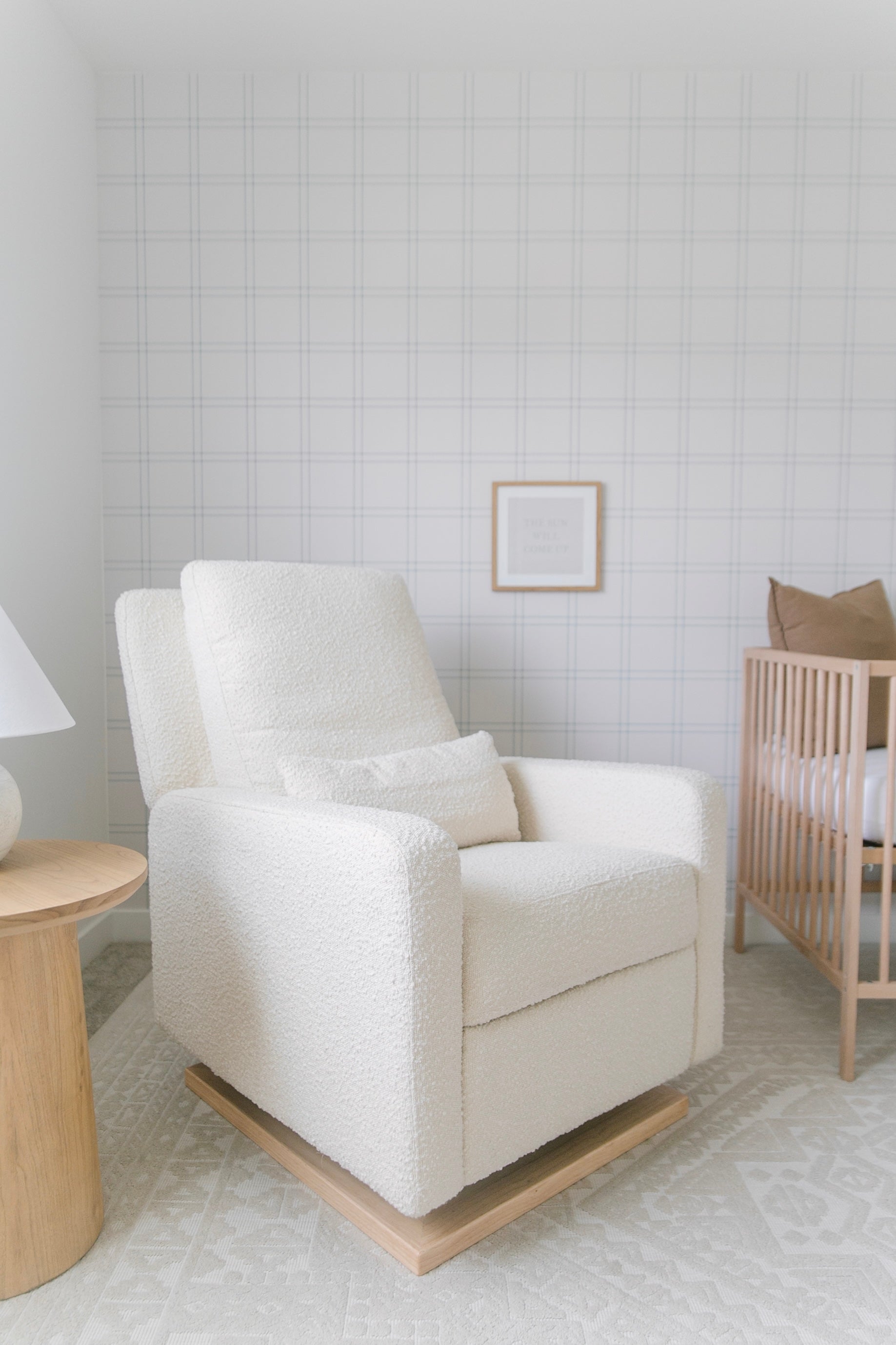 Lyle Plaid Removable Wallpaper - Minimalist Blue & White