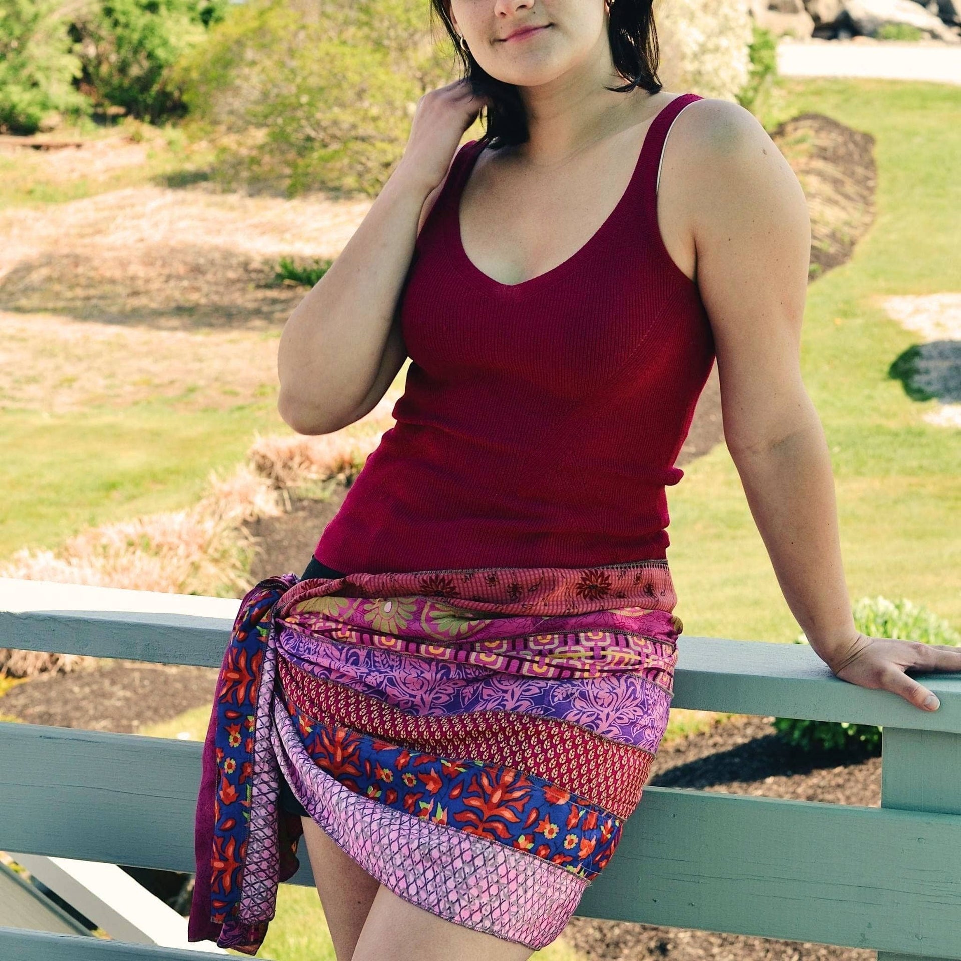 Sari Medley Sarong and Versatile Scarf Cover-Up