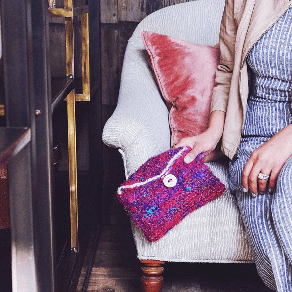 Sari Not Sorry Artisan Crochet Clutch DIY Kit - Premium Silk Yarn